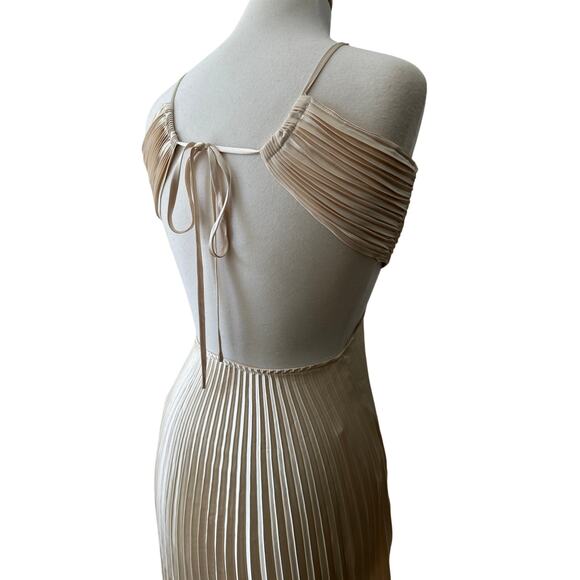 ALC Moira Satin Pleated Maxi Dress US 6 - Picture 14 of 14